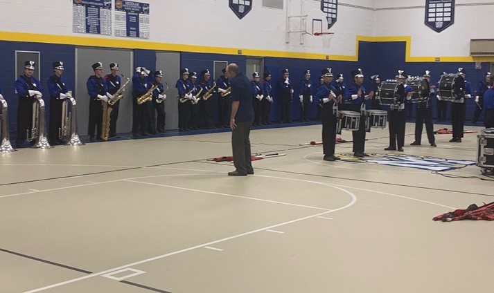 Lake Park High School Band visits Middle School