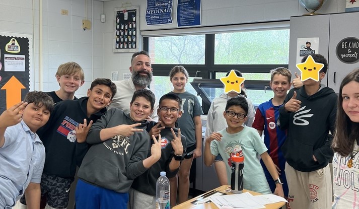 All smiles for Mr. Leli's class