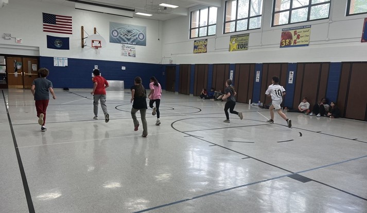 Gym class fun at Intermediate School